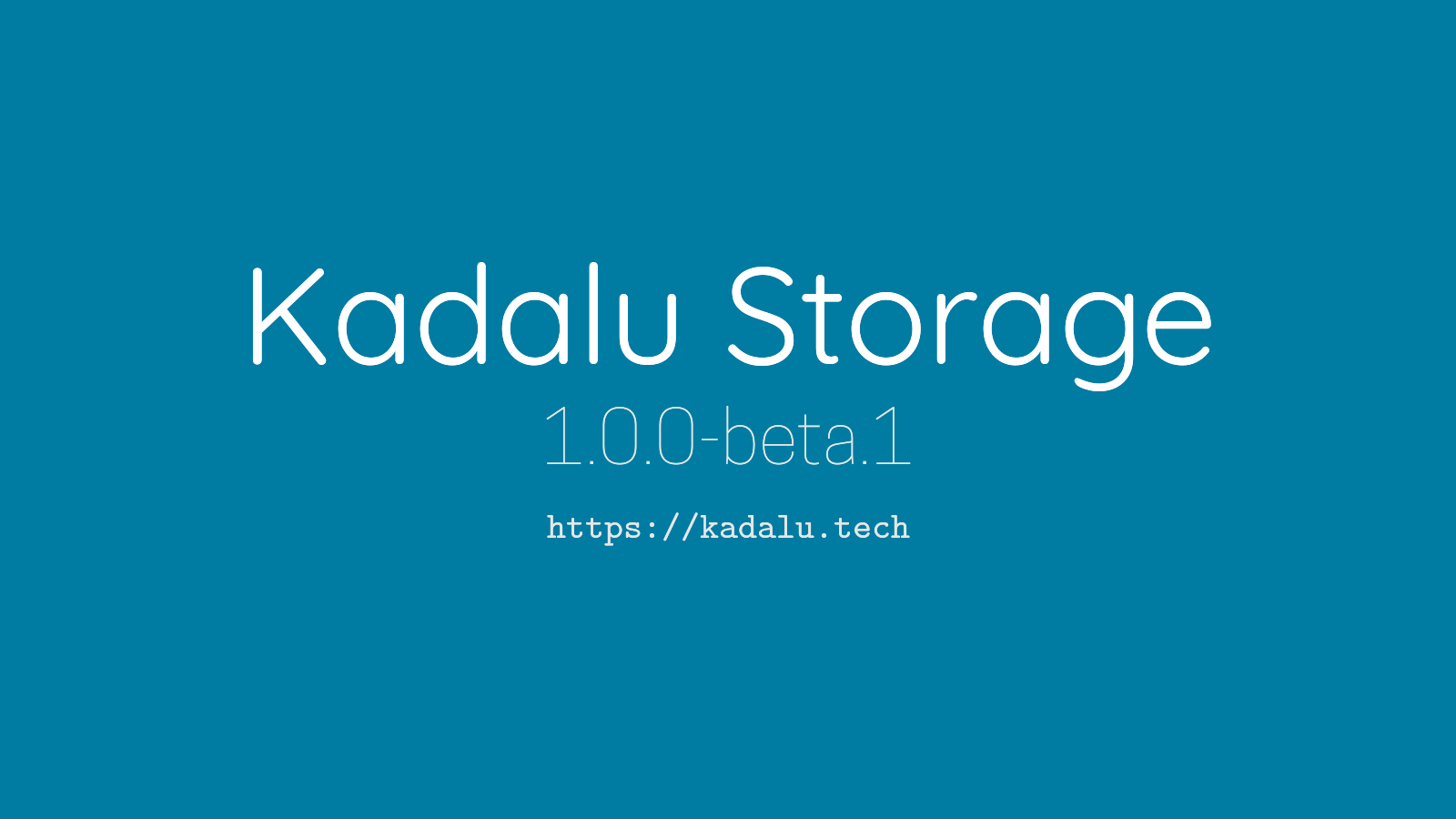 Kadalu Storage Beta 1